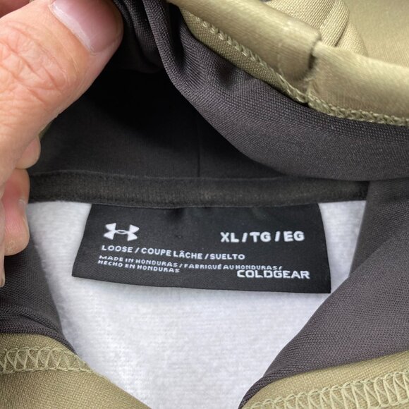 Under ARMOUR UA Camo Hoodie Sweater Men Size Extra Large XL Green Camouflage - Picture 5 of 11